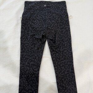 Lululemon Fast and Free High-Rise Tight 28” Nulux Black Cheetah / Camo Print – S